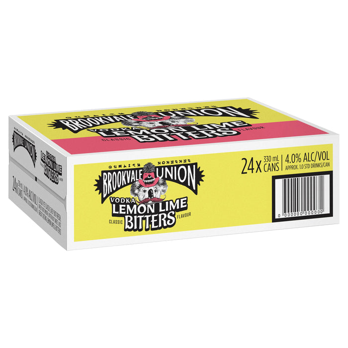 Brookvale Union Lemon Lime & Bitters Case (4 x 6 x 330mL Cans) Spirits Brookvale Union