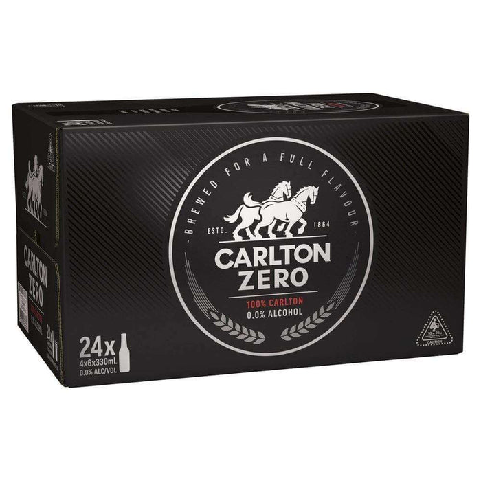 Carlton Zero Beer 330ml Bottles Beer Carlton United Breweries