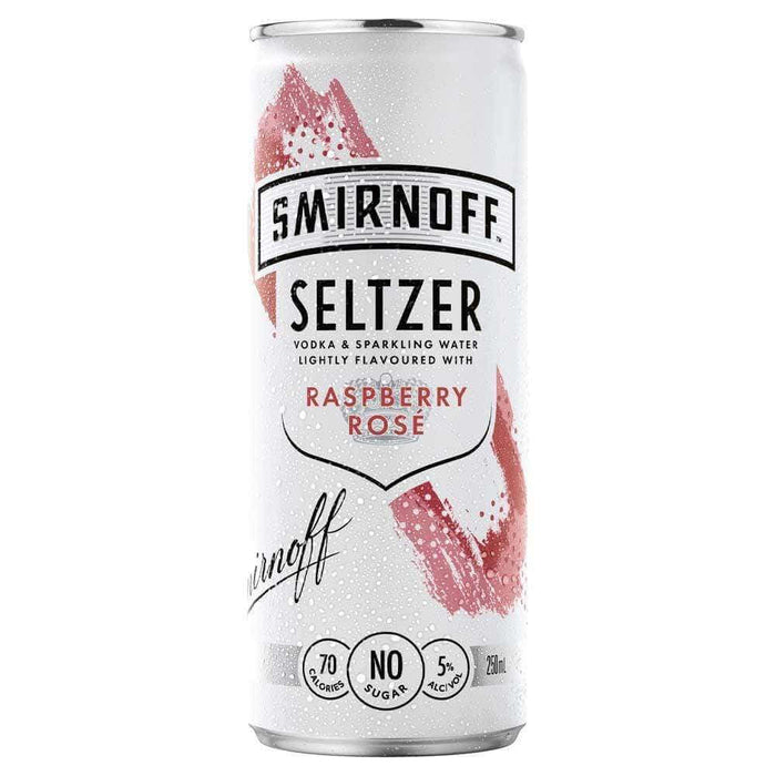 Smirnoff Seltzer Raspberry Rosè 250mL RTD Smirnoff