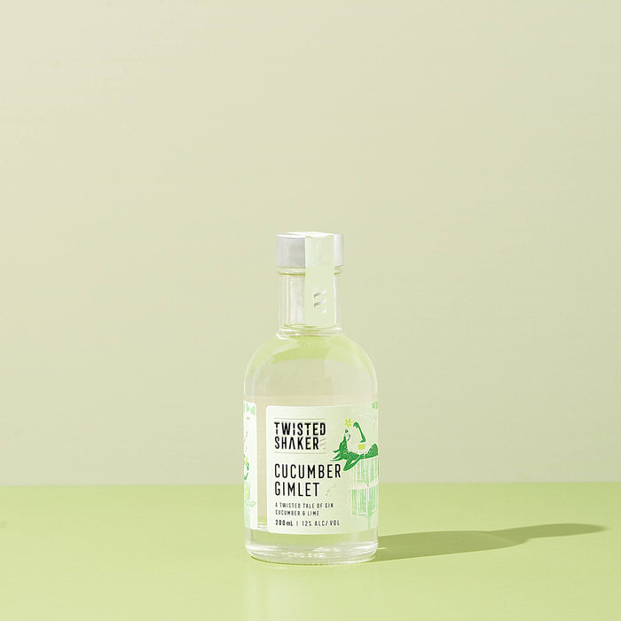 Twisted Shaker Cucumber Gin Gimlet Pre Batched Cocktail (200 mL)  Twisted Shaker