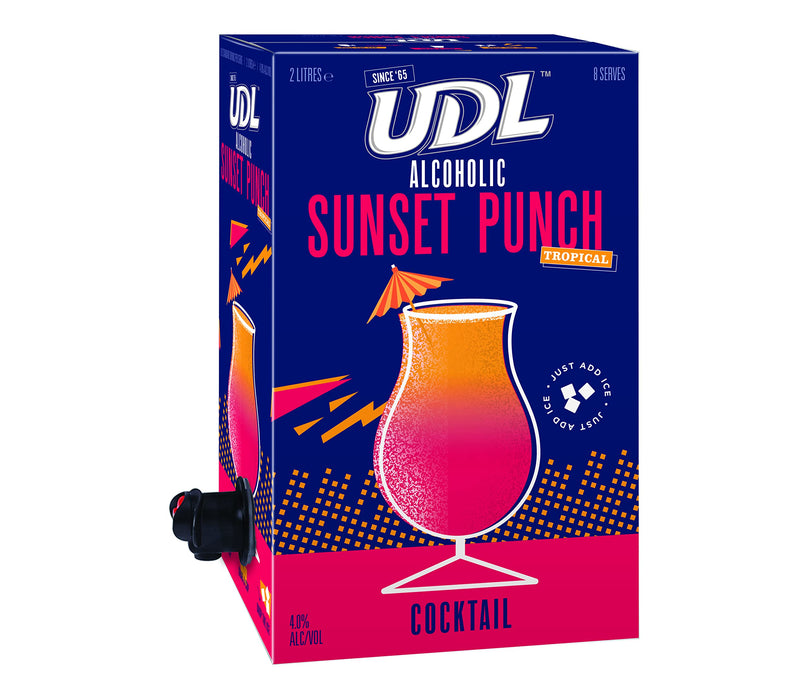 UDL Sunset Punch Vodka 2 Litre  UDL