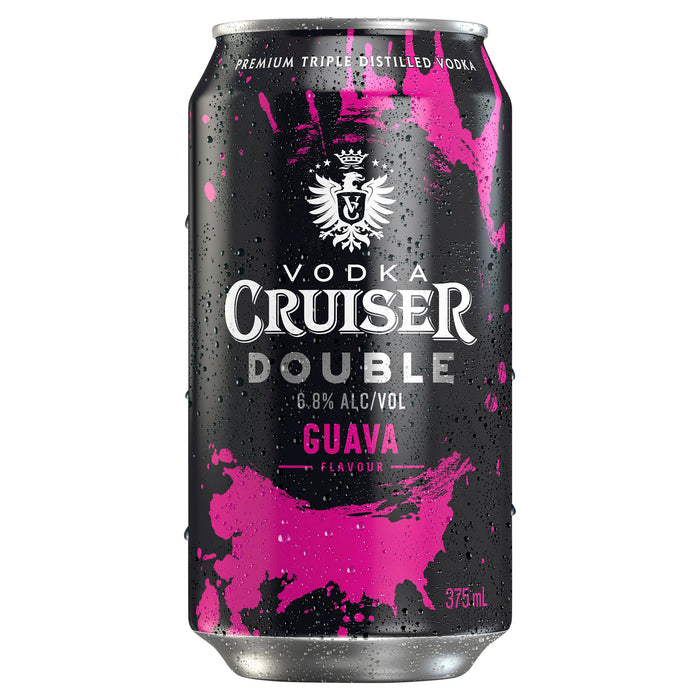 Vodka Cruiser Double Guava 6.8% 24 x 375mL Cans Spirits Vodka Cruiser