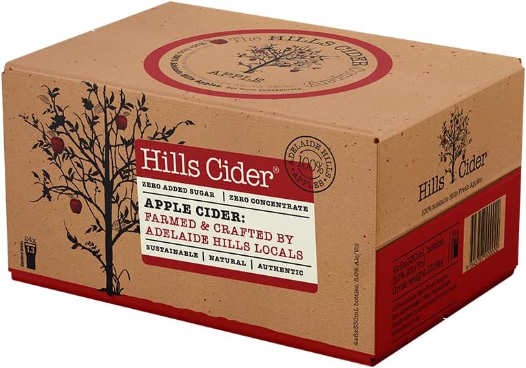 Hills Cider Apple Cider Bottle 330 ml (Pack of 24)  Hills Cider