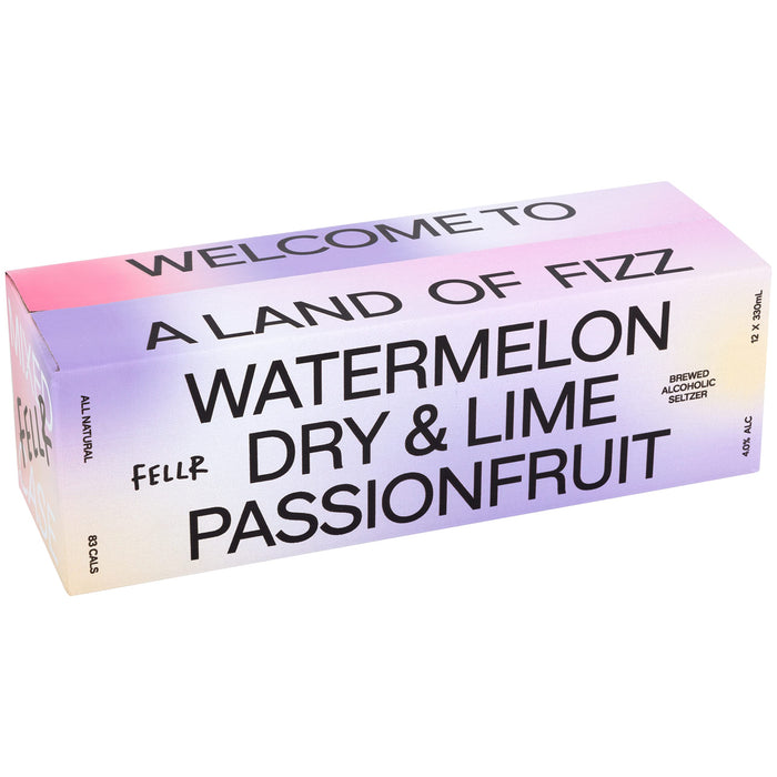 Fellr Mixed Brewed Alcoholic Seltzer 330 ml Can 12-Piece Pack  Fellr