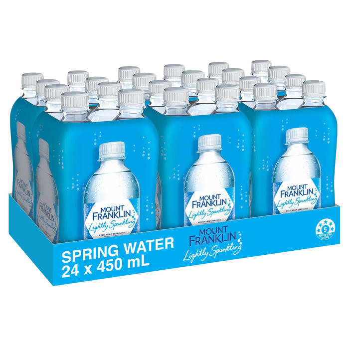 Mount Franklin Lightly Sparkling Natural Water 24 x 450mL  Mount Franklin