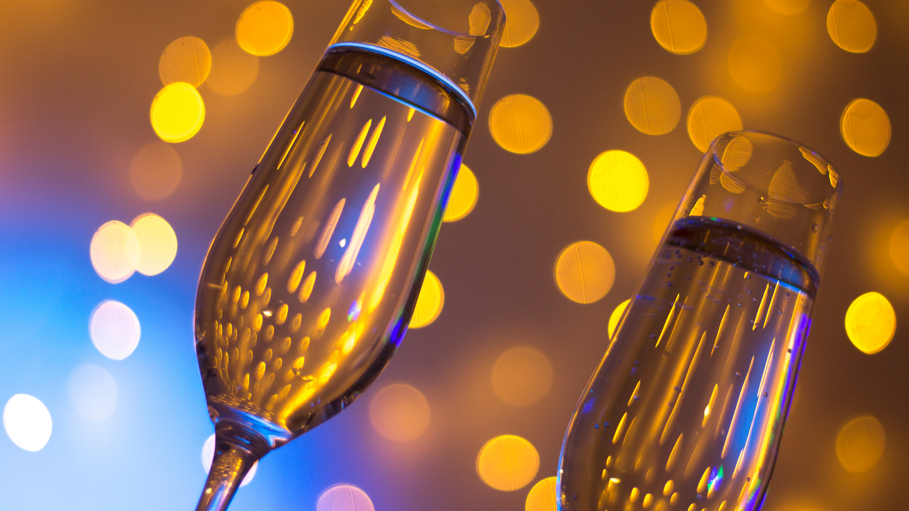 Wine glass with prosecco.