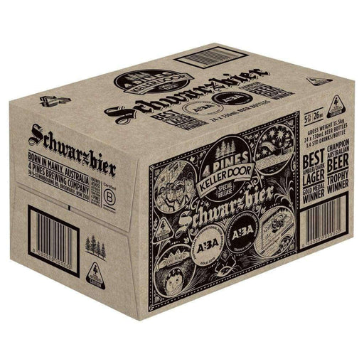 4 Pines Kellar Door Schwarbier Beer 330ml Beer Carlton United Breweries