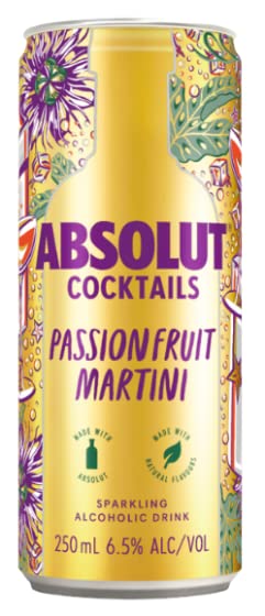 Absolut Cocktails Passionfruit Martini Can 4x 250ml  Absolut