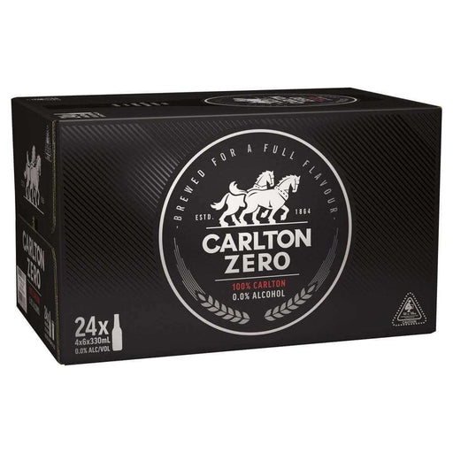 Carlton Zero Beer 330ml Bottles Beer Carlton United Breweries