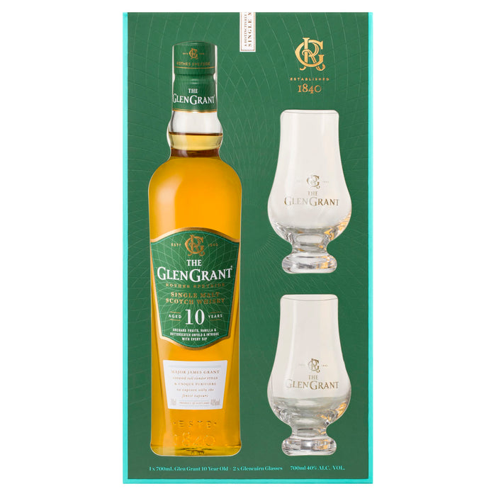 Glen Grant 10 Year Old Single Malt Scotch Whisky 700 ml Gift Pack  Glen Grant