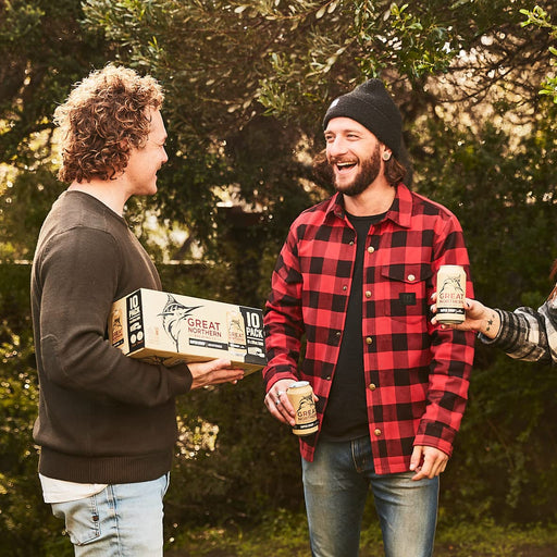 Great Northern Super Crisp Lager, Smooth & Refreshing Finish, 3.5% ABV, 375mL (Case of 24 Cans)  GREAT NORTHERN BREWING CO