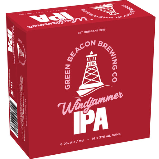 Green Beacon Windjammer India Pale Ale 4x4 x 375mL Cans Beer Green Beacon