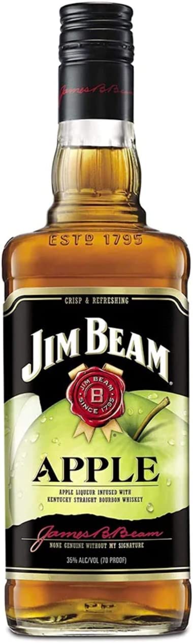 Jim Beam Kentucky Straight Apple Infused Bourbon Liqueur 1L  Jim Beam