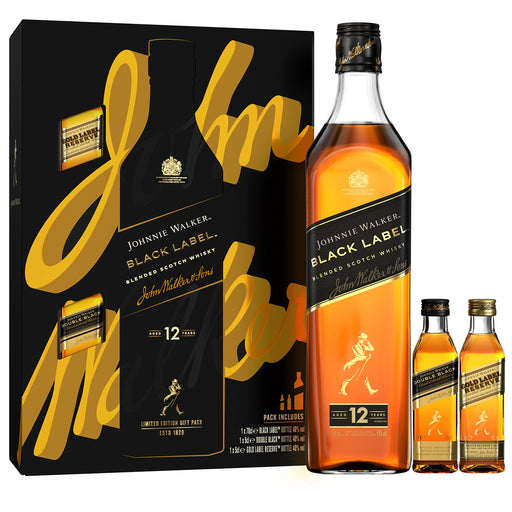 Johnnie Walker Black Label Gift Pack FY23 Blended Scotch Whisky 700 ml  Johnnie Walker