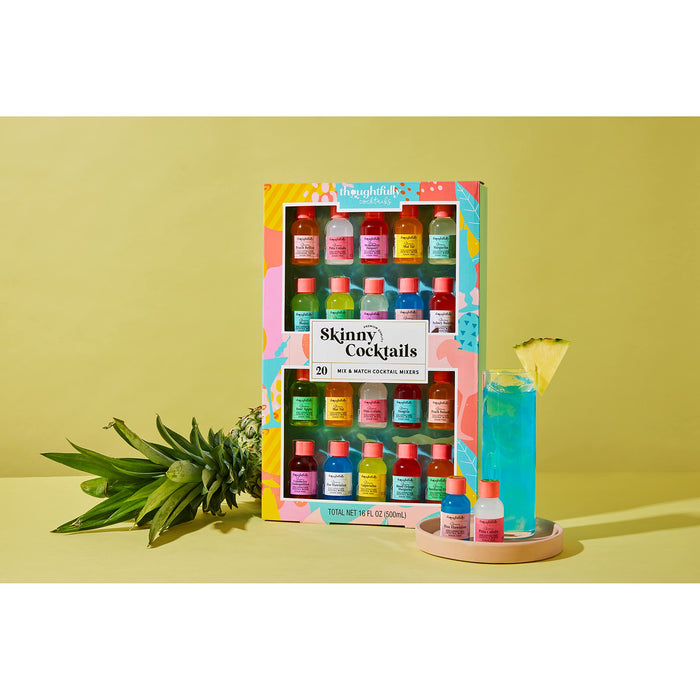 Thoughtfully Cocktails, Mix and Match Skinny Cocktail Mixers in Glass Bottles, Vegan and Vegetarian, Combine Two Bottles for a Delicious Sugar-Free Cocktail Mixer, Pack of 20 (Contains NO Alcohol)  Visit the Thoughtfully Store